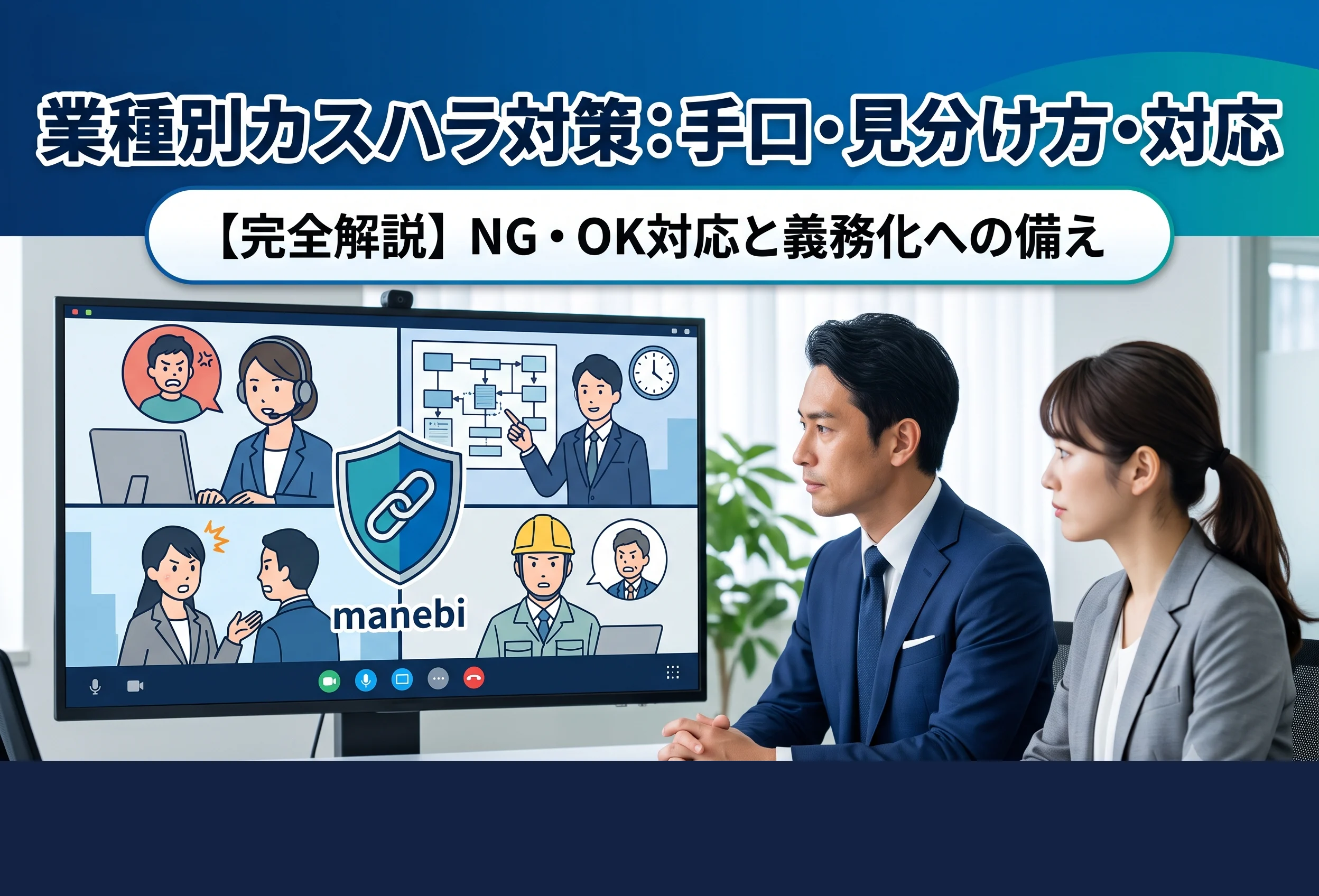 業種別カスタマーハラスメント（カスハラ）対策とは？手口・見分け方・NG対応とOK対応を徹底解説