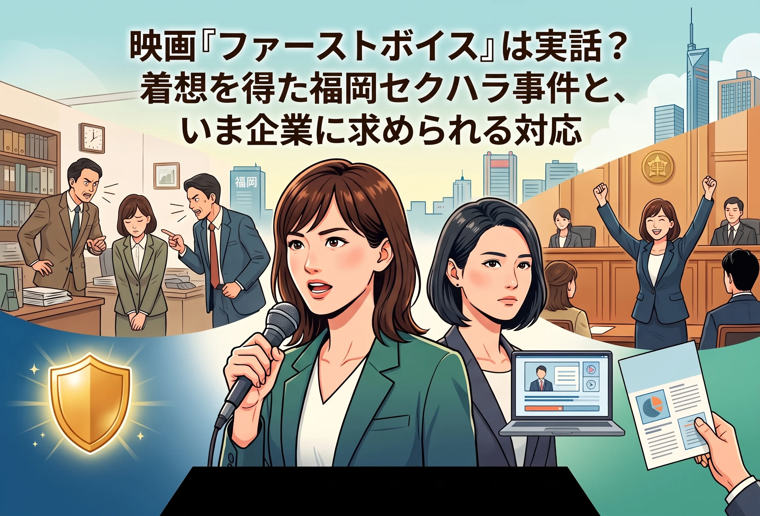 映画『ファーストボイス』は実話？着想を得た福岡セクハラ事件と、いま企業に求められる対応